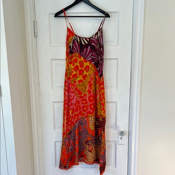 NWT - slinky FARM Rio x Anthropologie Printed Slip Dres - Picture 10 of 10